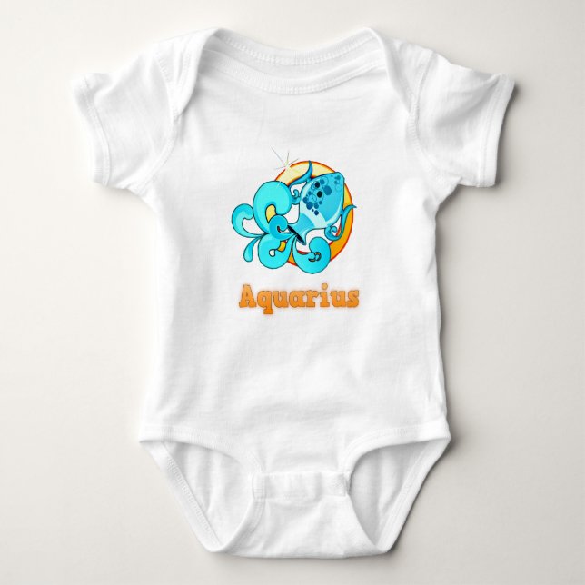 Body Para Bebé Ilustracion Aquarius (Anverso)