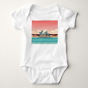 Body Para Bebé Ilustracion con puesta de sol.