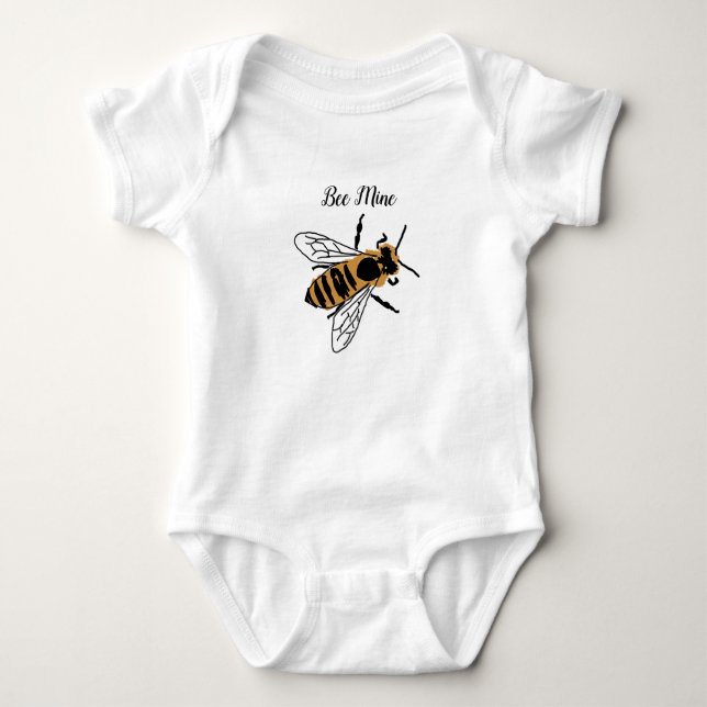 Body Para Bebé Ilustracion de bebe de miel, sé arte de abeja (Anverso)