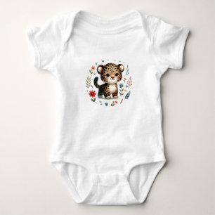 Body Para Bebé Ilustración de cachorro de leopardo Kawaii