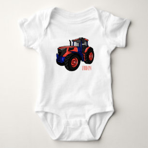 Body Para Bebé Ilustración de dibujos animados de tractor 