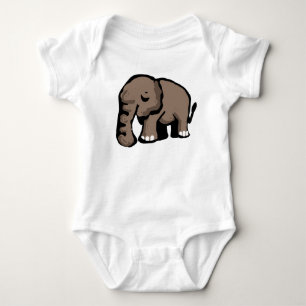 Body Para Bebé Ilustración de elefante de dibujos animados adorab