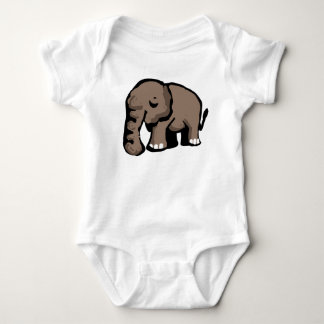 Body Para Bebé Ilustración de elefante de dibujos animados adorab