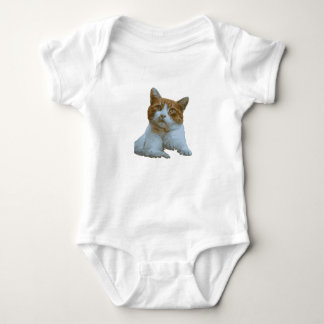 Body Para Bebé Ilustración de gato ginger adorable en Bodysuit de