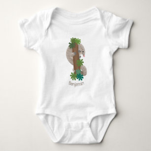 Body Para Bebé Ilustracion de hormigón de pangolin feliz