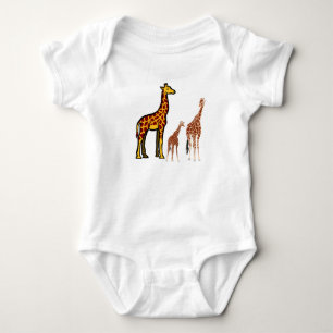 Body Para Bebé Ilustracion de la familia Giraffe