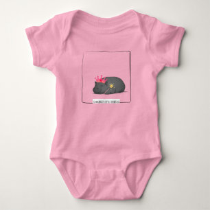 Body Para Bebé Ilustración de la princesa hipopótamo pigmea bebé