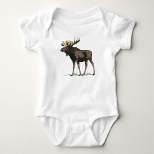 Body Para Bebé ilustracion de los alces