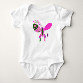 Body Para Bebé Ilustración de mariposa de flor feliz
