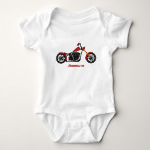 Body Para Bebé Ilustracion de motocicleta estilo helicóptero