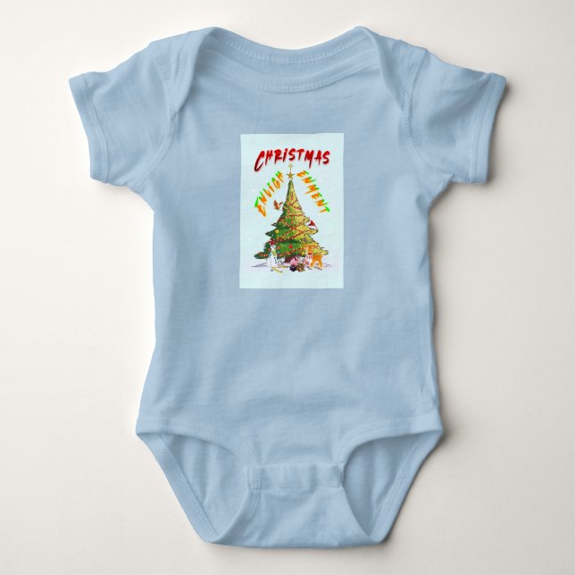 Body Para Bebé Ilustración de navidades (Anverso)