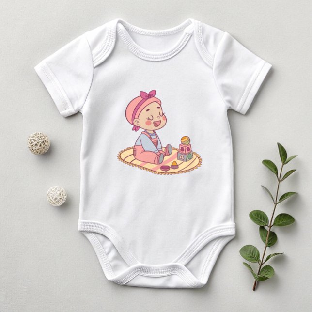 Body Para Bebé Ilustracion de niña dulce (Subido por el creador)