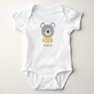 Body Para Bebé Ilustracion de oso de Koala Cute - Nombre de Perso