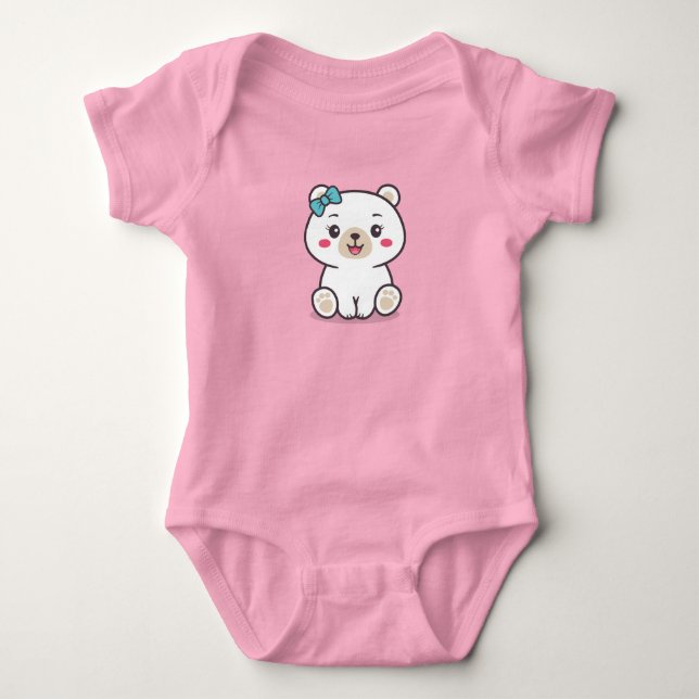Body Para Bebé Ilustración de oso de peluche (Anverso)