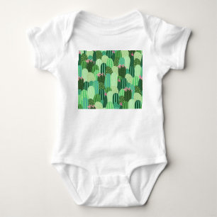 Body Para Bebé Ilustracion de patrón de Cactus sin soldadura de c