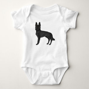 Body Para Bebé Ilustración de perro GSD de dibujos animados pasto