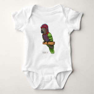 Body Para Bebé Ilustracion de personalizado de aves de loro con c