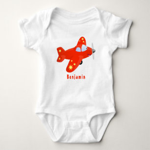 Body Para Bebé Ilustracion de personalizado de avión rojo con vue