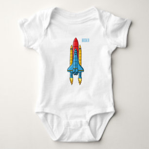 Body Para Bebé Ilustracion de personalizado de buques de cohetes