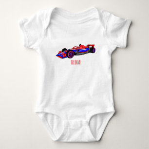 Body Para Bebé Ilustracion de personalizado de coches de carreras