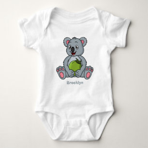 Body Para Bebé Ilustracion de personalizado de coco y koala cuta