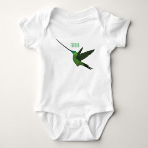 Body Para Bebé Ilustracion de personalizado de colibrí con moto d