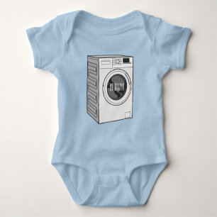 Body Para Bebé Ilustracion de personalizado de lavadora