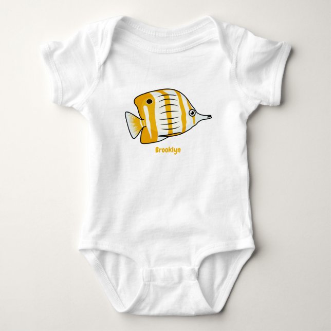 Body Para Bebé Ilustracion de personalizado de mariposas (Anverso)
