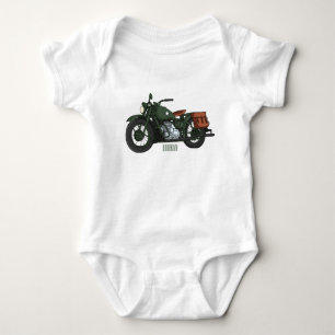 Body Para Bebé Ilustracion de personalizado de motocicleta de cru