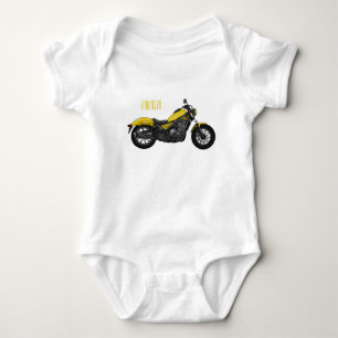 Body Para Bebé Ilustracion de personalizado de motocicleta de cru