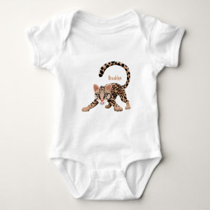 Body Para Bebé Ilustracion de personalizado de ocelot de Cute