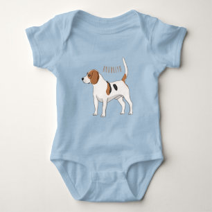 Body Para Bebé Ilustracion de personalizado de perro Beagle