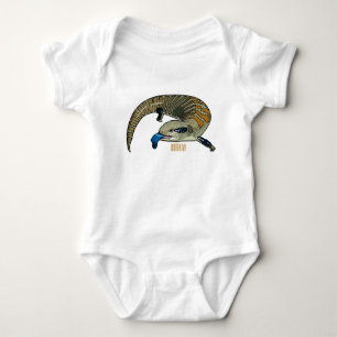 Body Para Bebé Ilustracion de personalizado de piel de tono azul