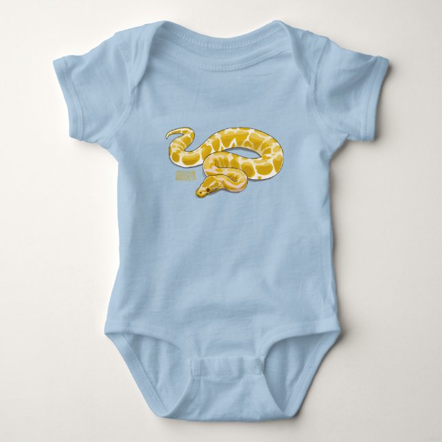 Body Para Bebé Ilustracion de personalizado de pitón birmano (Anverso)