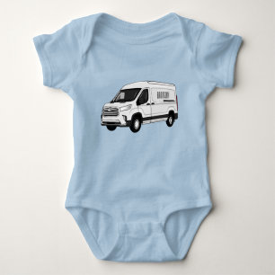 Body Para Bebé Ilustracion del personalizado de la camioneta de e