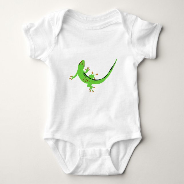 Body Para Bebé Ilustracion Gecko Lizard Reptile (Anverso)