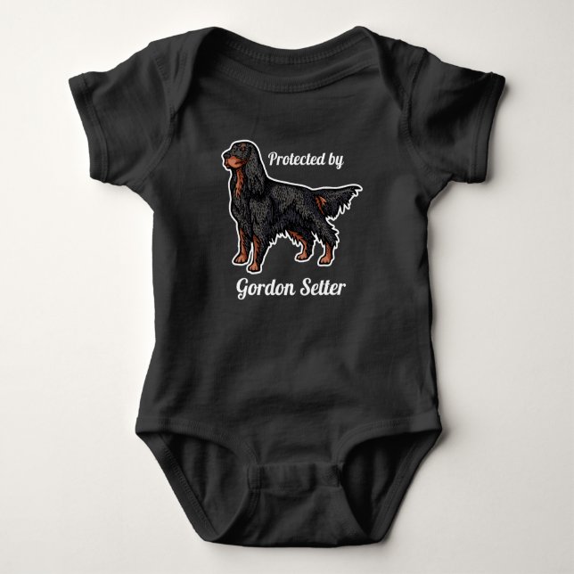 Body Para Bebé Ilustracion Gordon Setter (Anverso)