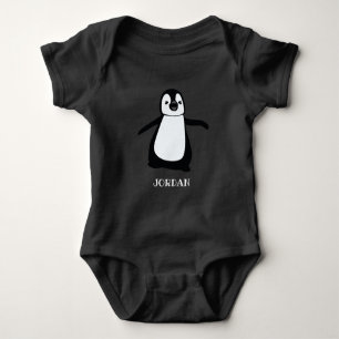 Body Para Bebé Ilustración personalizada de pingüino bebé lindo e