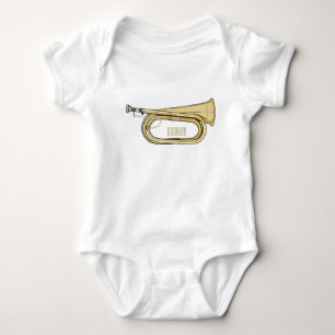 Body Para Bebé Ilustracion personalizado Bugle