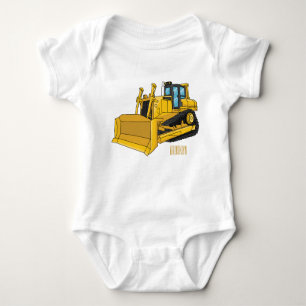 Body Para Bebé Ilustracion personalizado Bulldozer