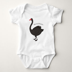 Body Para Bebé Ilustracion personalizado cisne negro