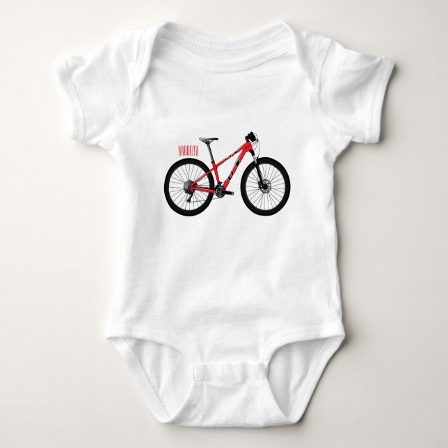 Body Para Bebé Ilustracion personalizado de bicicletas (Anverso)