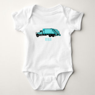 Body Para Bebé Ilustracion personalizado de camión de basura