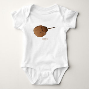 Body Para Bebé Ilustracion personalizado de cangrejo herradura
