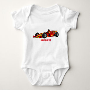 Body Para Bebé Ilustracion personalizado de coches de carreras de