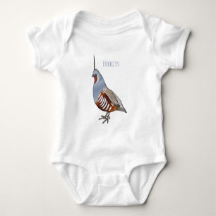 Body Para Bebé Ilustracion personalizado de codorniz de montaña