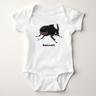 Body Para Bebé Ilustracion personalizado de escarabajo rinoceront