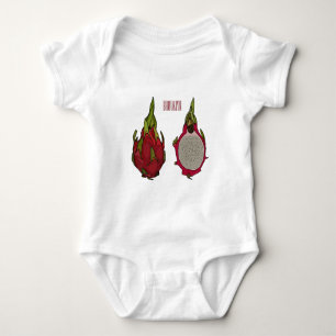 Body Para Bebé Ilustracion personalizado de fruta dragón
