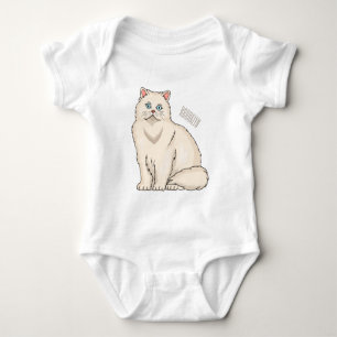 Body Para Bebé Ilustracion personalizado de gato persa