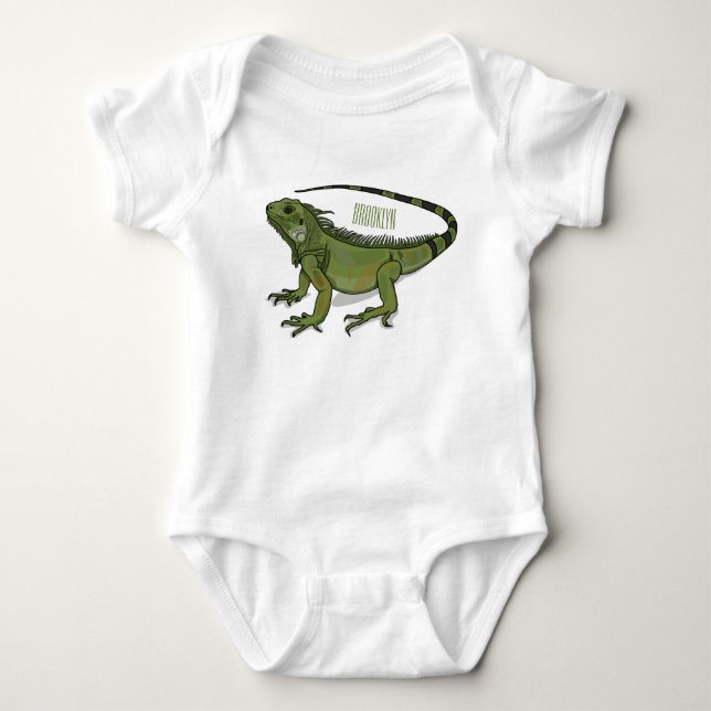 Body Para Bebé Ilustracion personalizado de Iguana (Anverso)